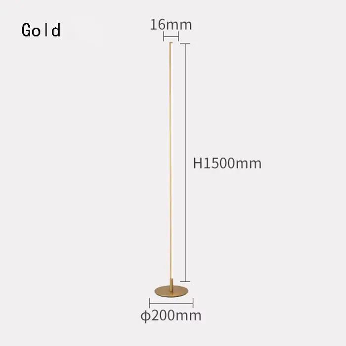 Lampadaire moderne minimaliste Led lampe sur pied nordique or lampadaires pour salon chambre lampe é
