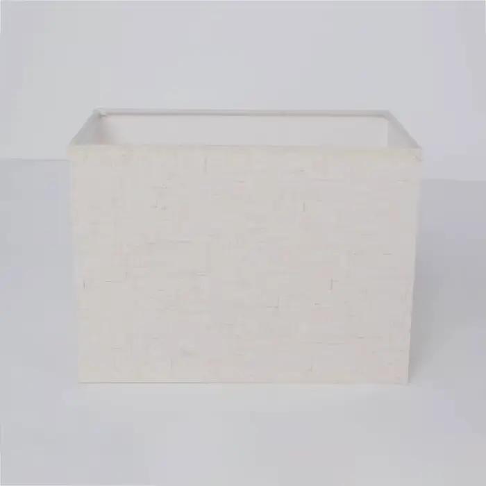 Abat-jour rectangulaire en tissu E27, abat-jour en tissu Beige, couvre-lampe en baril pour lampes de