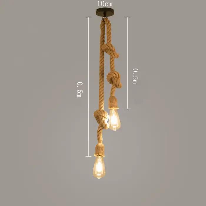 Applique Murale en Bois Rétro avec Corde de Chanvre, Ampoule pour Bar, Loft, Couloir, Allée, Décorat