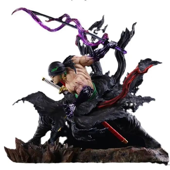 ​ 34 cm une pièce Roronoa Zoro double tête Anime Figure modèle Statue à collectionner bureau décorat
