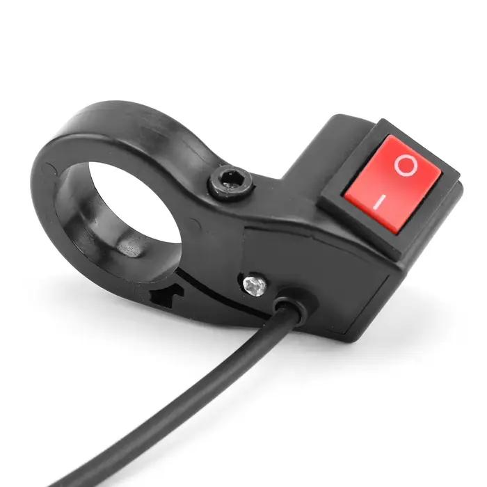 Guidon avec bouton poussoir marche/arrêt, lumières de sauna, équipement de moto, interrupteur d'écla