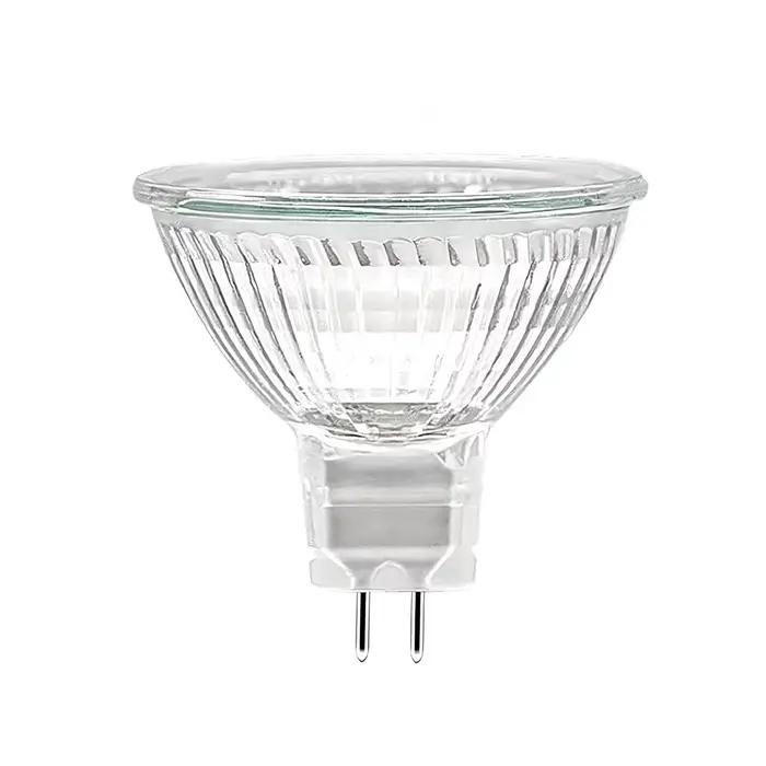 Lampe halogène Mr16 Gu5.3 12v 35w 50w avec verre transparent