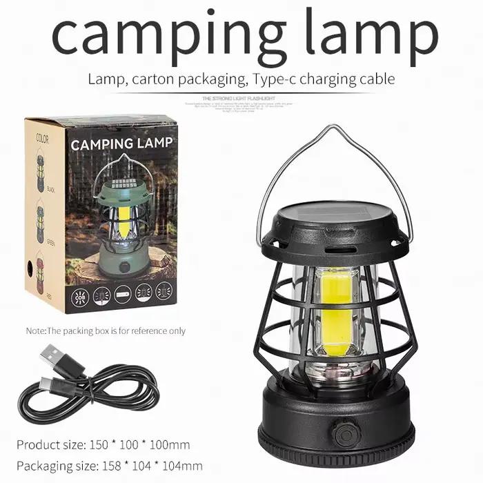 Lanternes solaires portables LED lampes suspendues rechargeables Dimmable Camping en plein air d'urg