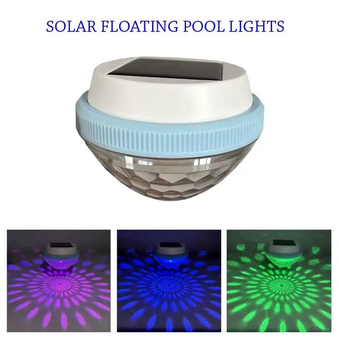 Lumière solaire flottante pour piscine, éclairage LED automatique la nuit, recharge automatique et a