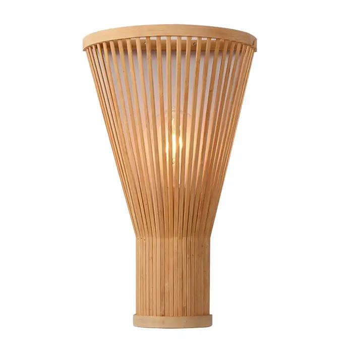 Applique murale tissée en bambou faite à la main, décoration d'intérieur, luminaires LED E26/E27, no