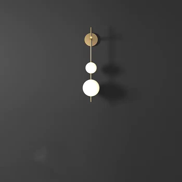 Lustre mural LED vertical en forme de boule, style art nordique médiéval, pour décoration de salon
