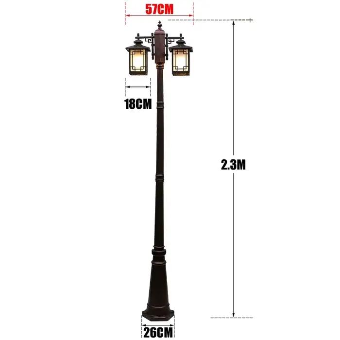 Lampe de jardin extérieure, parc communautaire, paysage, projet de rue, éclairage, lampadaire ≈230CM