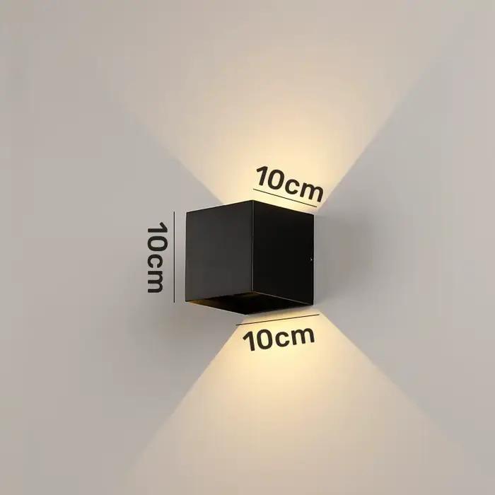 Capteur de mouvement mur LED lampe extérieure étanche IP65 haut vers le bas applique jardin porche c