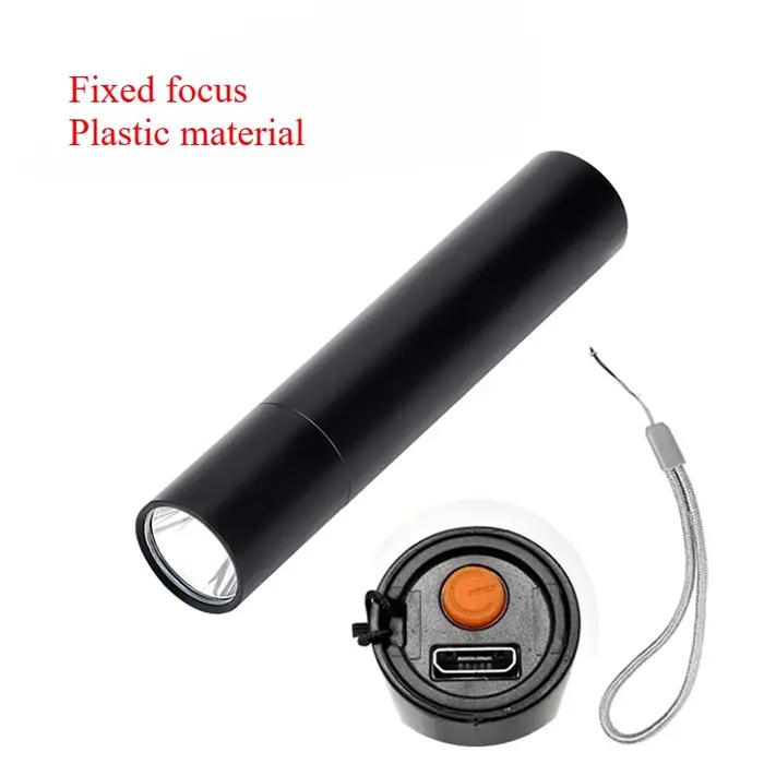Mini lampe de poche USB Rechargeable en alliage d'aluminium lampe de poche LED très brillante perle 