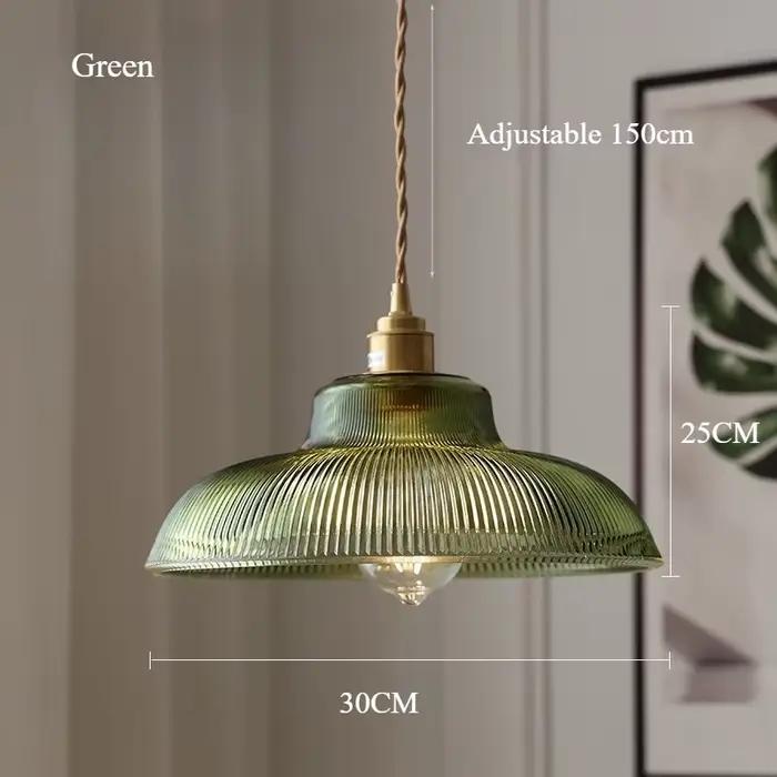 Lampes suspendues en verre nordique luminaires rétro éclairage domestique chambre salon Restaurant B