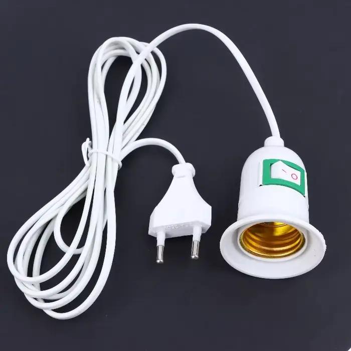 Support de lumière suspendu pour plantes d'intérieur E27, support de lampe de jardin avec câble de 3