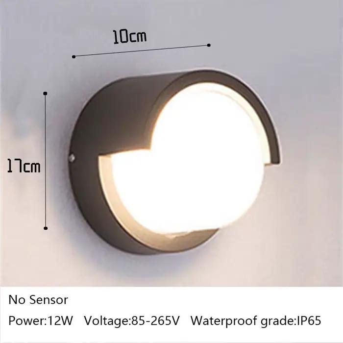 Appliques murales extérieures, luminaires LED étanches IP65 avec capteur radar, lampes de porche à m