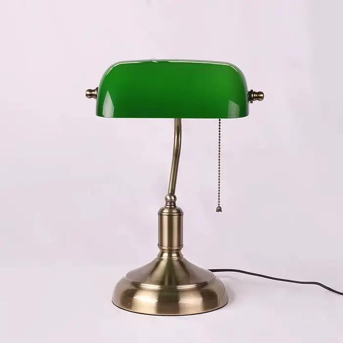 Lampe de Table de banque européenne rétro créative lampe de Table en verre personnalisée Antique Bro