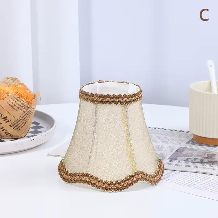 Abat-jour en tissu simple, lustre à bougie vintage, accessoires de couverture de coquille décoratifs