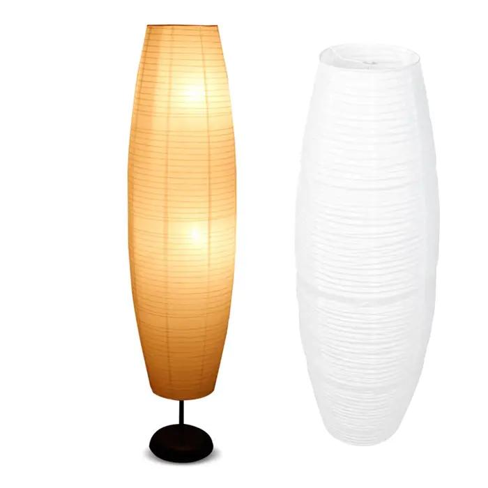 Abat-jour en papier de riz blanc, style japonais, lampes sur pied simples, 100x32cm, couverture de l