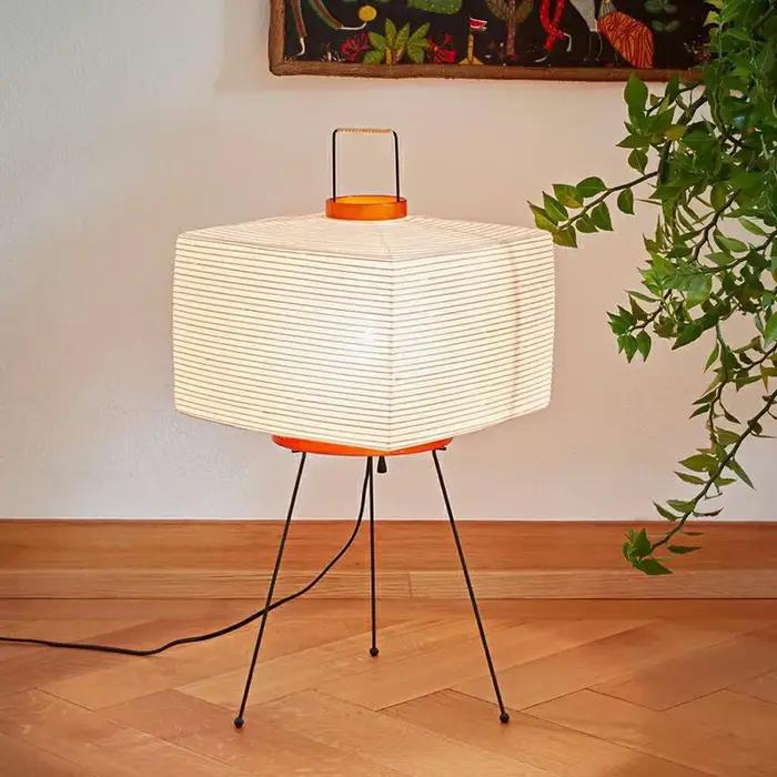 Design japonais Akari Noguchi Yong lampe de Table imprimé lampe en papier de riz chambre décoration 