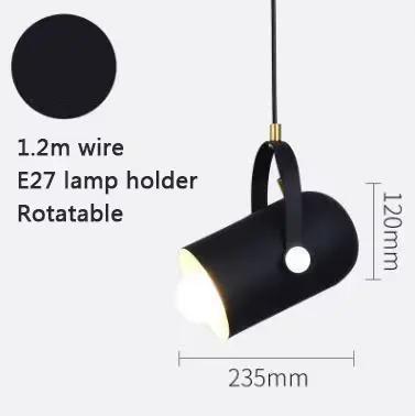 Lampes suspendues nordiques à angle réglable, lustre à fil, droplight, éclairage intérieur, lampe, v