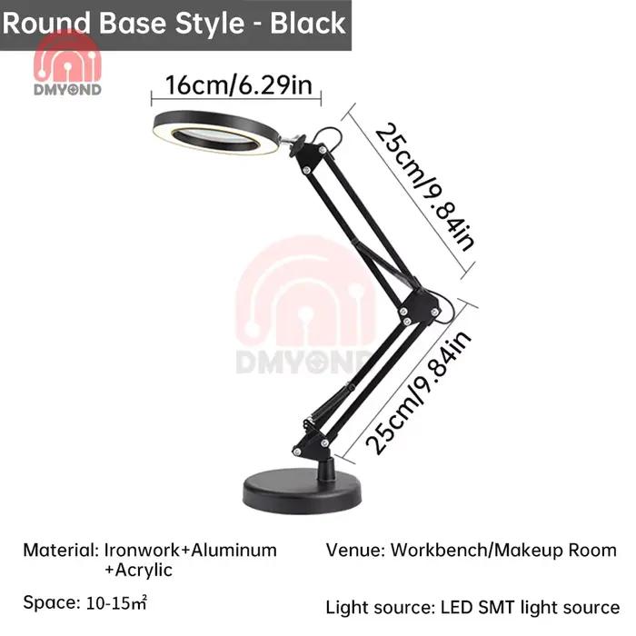 Lampe de bureau LED grossissante 10X, lumière réglable en 3 couleurs et alimentée par USB, parfaite 