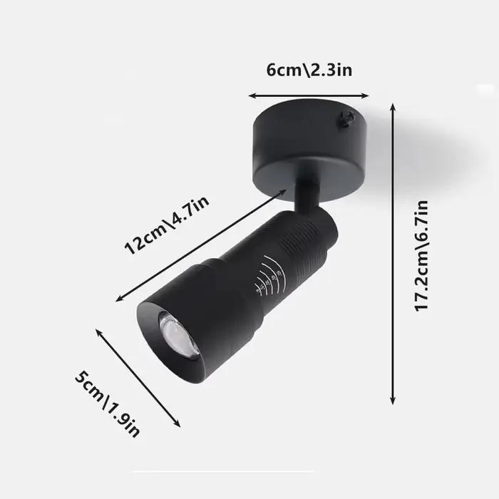 JOYINLED Spot à zoom réglable, plafonnier 1/2/5PCS 7W, 8 ° -60 °   - Éclairage d'accent LED télescop
