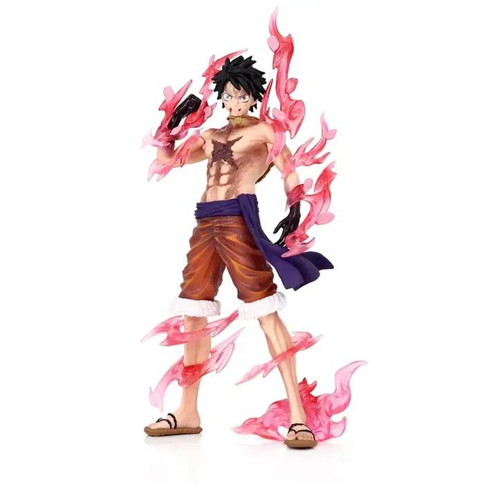 Une pièce Luffy Anime Figure jouets singe D Luffy cerise fluide PVC Action Figurine Collection modèl