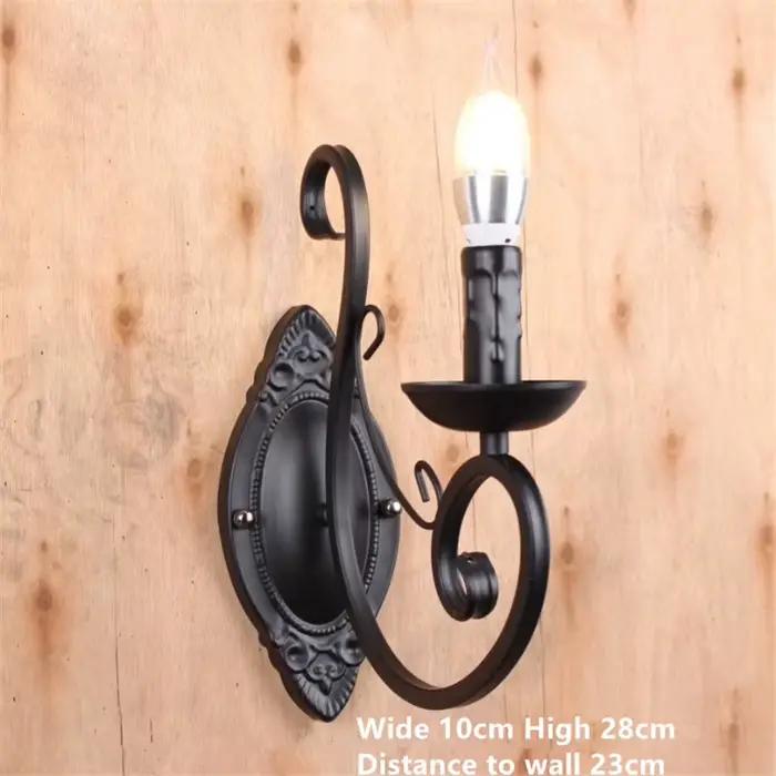 Lustre industriel rétro en fer forgé, lampe noire, pour Loft, salon, Bar, Restaurant, E14