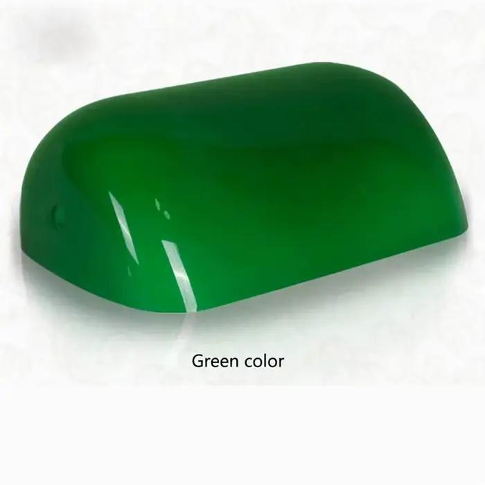 Abat-jour en verre de couleur blanc/vert/bleu/ambre, couvercle d'abat-jour de banque, accessoires d'