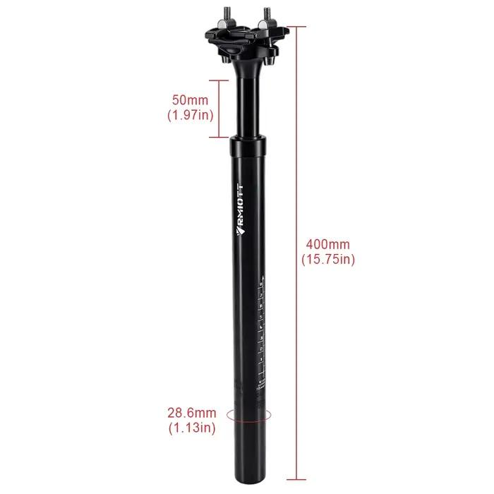 Tige de selle de vélo VTT à suspension réglable 28.6/30.4/30.9mm, amortissante pour VTT