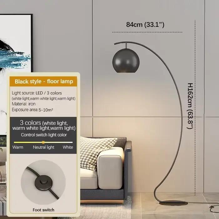 Lampe LED autoportante jaune au design nordique rétro moderne, luminaire décoratif d'intérieur, idéa