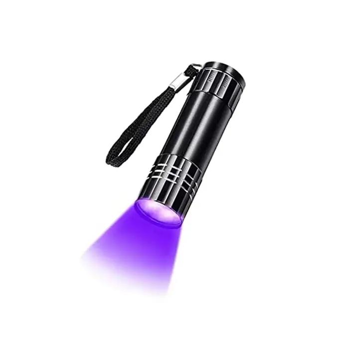 Mini lampe de poche UV lampe ultraviolette 395-400nm lampes de poche à lumière noire torche UV détec