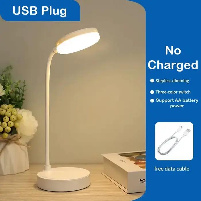 Lampe de bureau LED lampe de Table pliante USB Rechargeable 3 niveaux réglable soins des yeux lampe 