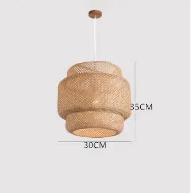 Plafonnier Suspendu en Bambou Tissé à la Main, Design Moderne, Luminaire Décoratif d'Nik, Idéal pour