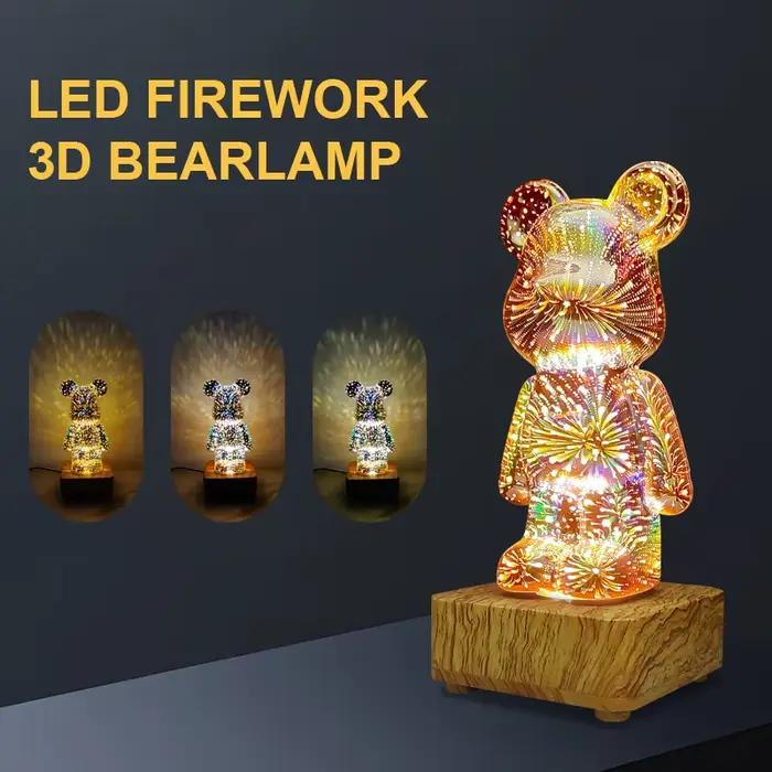 Voici à venir la lampe d'ours 3D de feu d'artifice LED! Un excellent choix pour la décoration de la 