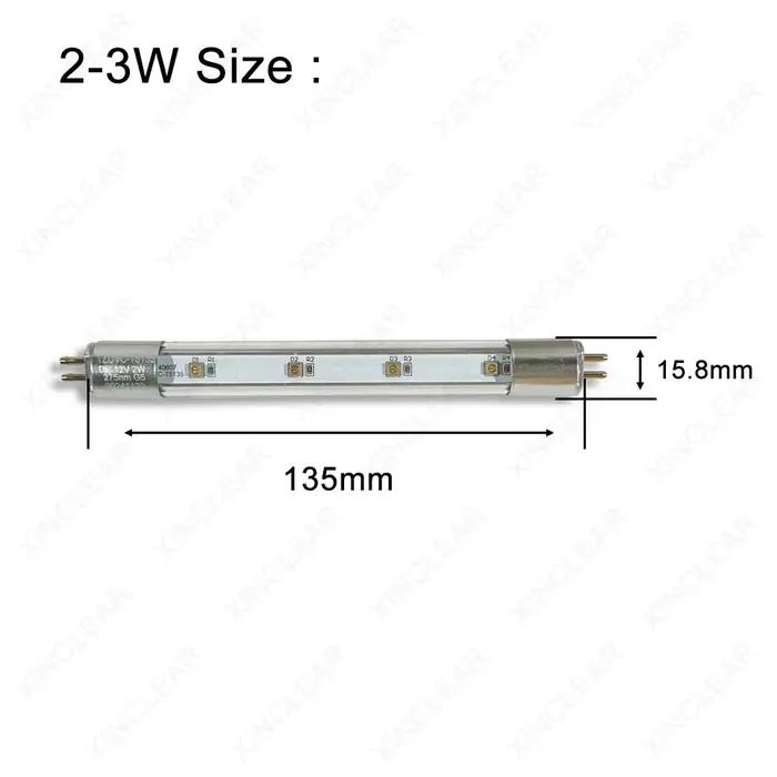 Maison chambre à coucher lampe UV 3W 4w 5W 6W DC12V 24V T5 tube désinfectant lampe germicide UVC lam