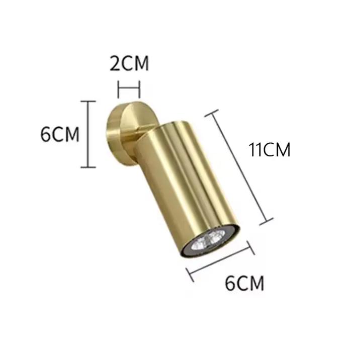 Applique murale LED réglable en laiton doré, style nordique, luminaire décoratif d'intérieur, idéal 