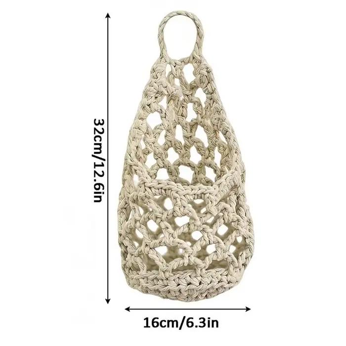 Support de plante en macramé, petit support mural en coton tissé style bohème, décoration murale, po