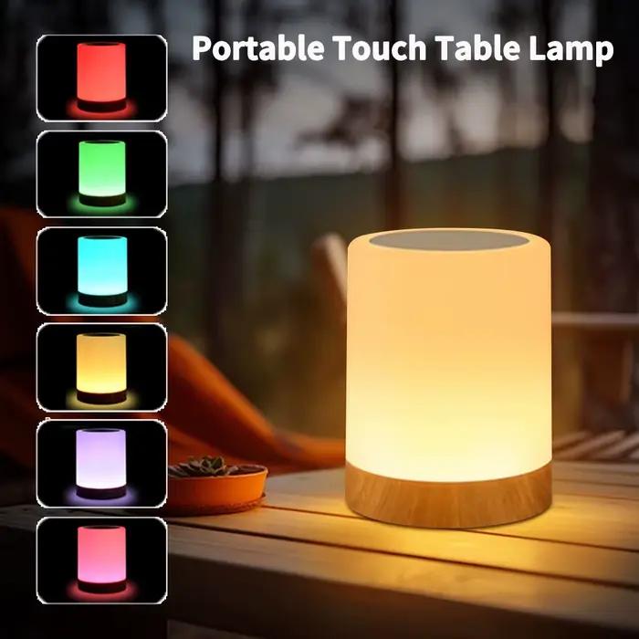 Lampe de Table de chevet Portable, décoration de chambre, lampe de bureau Rechargeable par USB, veil