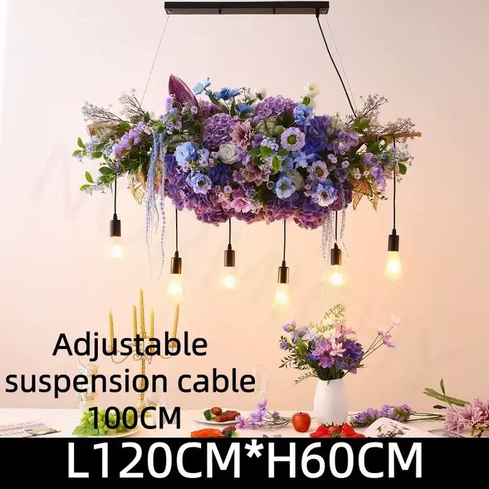 Counter de Bar violet Led lustre créatif Restaurant décoration lumière magasin de fleurs fenêtre Sun
