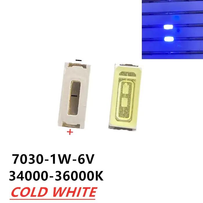 Lot de 100 LED CMS 7030 6V blanc froid pour réparation de rétroéclairage de téléviseurs LCD Samsung