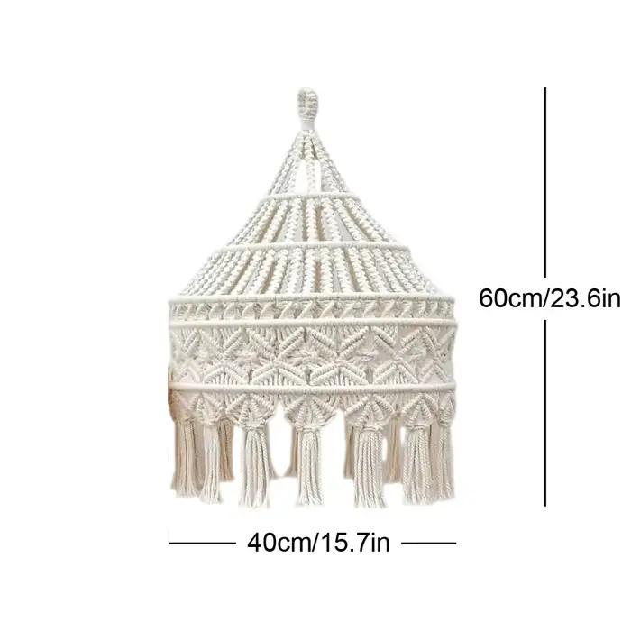 Abat-jour en macramé de style bohème fait à la main, tapisserie, décoration de chambre, ULen coton t