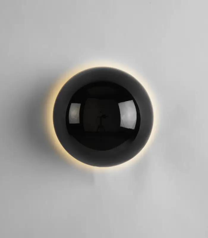 Applique murale luxueuse en argent plaqué minimaliste, moderne, Simple, circulaire, nordique, pour c
