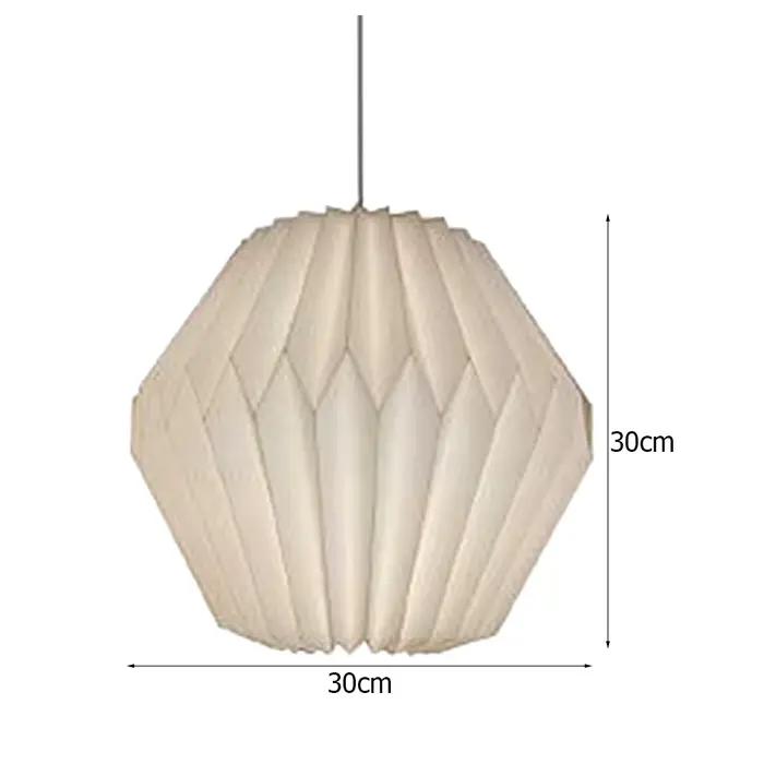 Abat-jour suspendu de style nordique, abat-jour de lustre créatif en papier origami, abat-jour de pl
