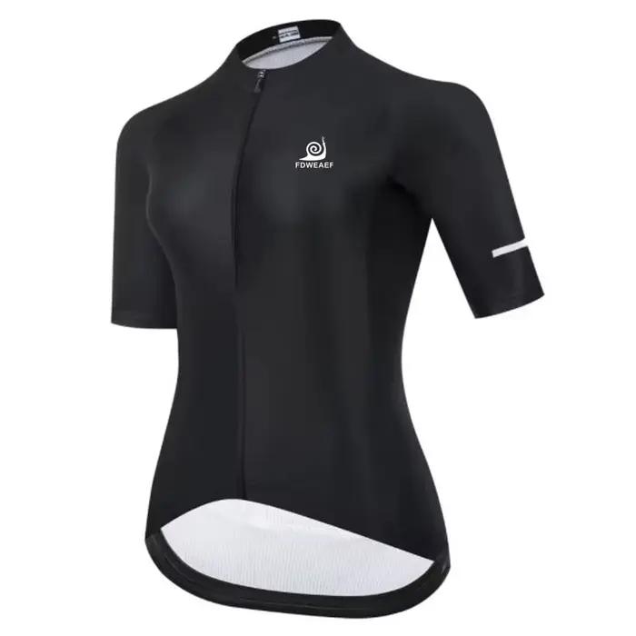 Maillot de cyclisme pour femmes à manches courtes, hauts de course, vêtements de vélo, maillot de cycliste pour le sport et les activités de plein air