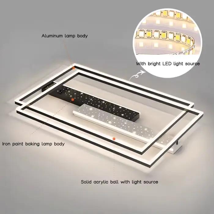 Plafonnier LED Luxueux au Design Moderne