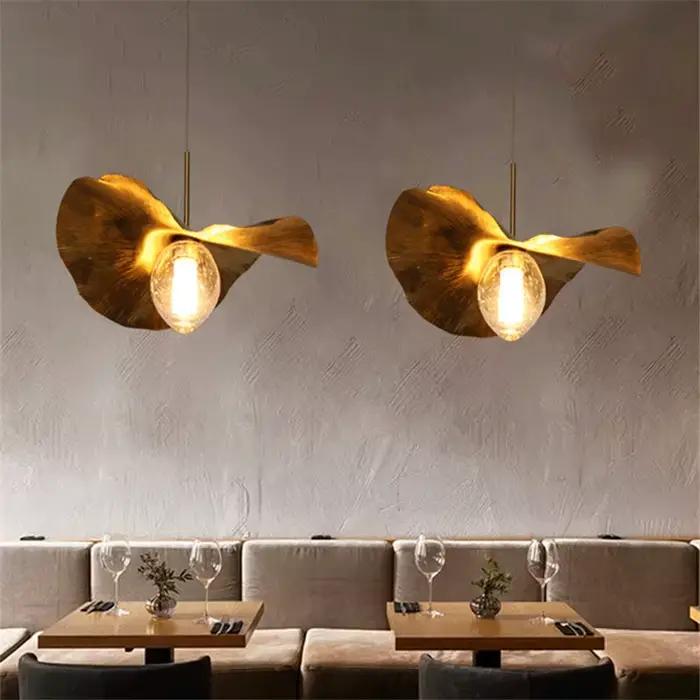 Lampe suspendue feuille de Lotus