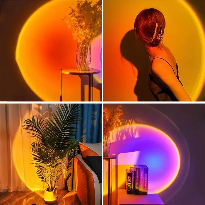 Lampe led avec projecteur arc-en-ciel USB