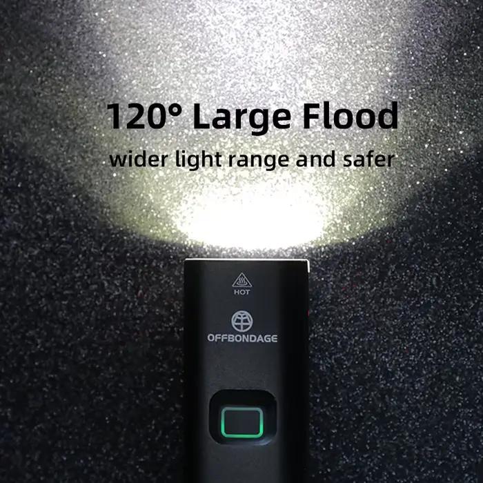 Lampe de vélo OFFBONDAGE 1000 lumens, phare avant de cyclisme, lampe torche pour guidon, recharge USB, éclairage VTT et route, haute luminosité