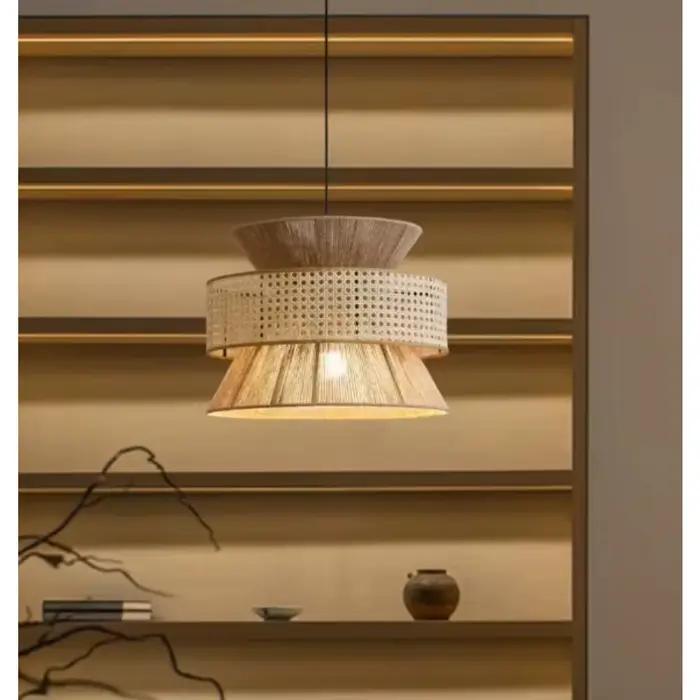 Lampe à suspension blanche naturelle faite à la main