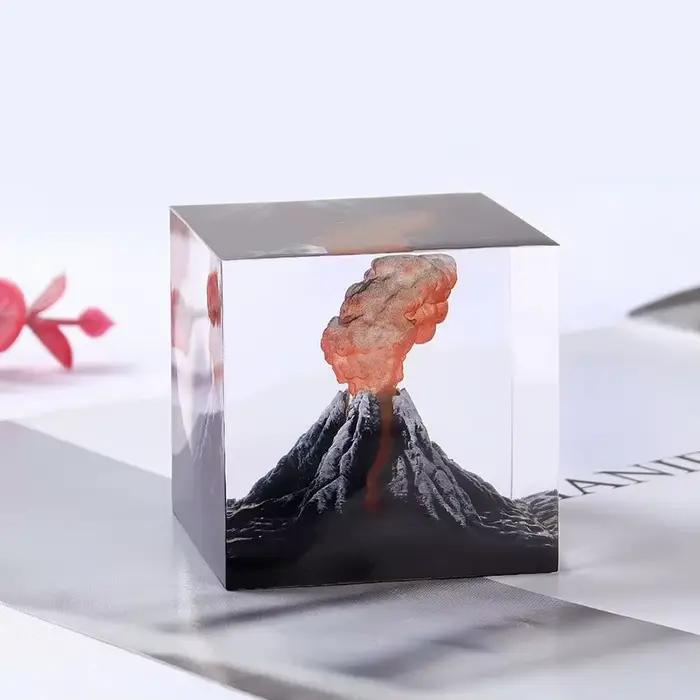 Lampe Volcan Rechargeable en Résine 3D