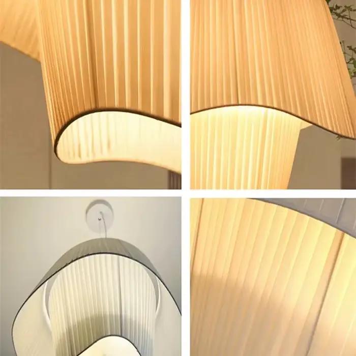 Lampe suspendue plissée française