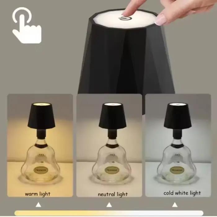 Lampe de table LED en forme de bouteille